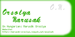 orsolya marusak business card